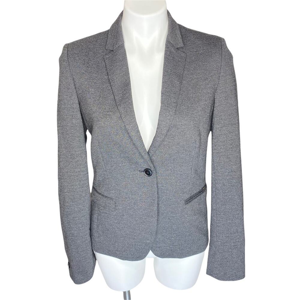 Cinque Gray & Black Button Front Women’s Blazer Suit Jacket size M